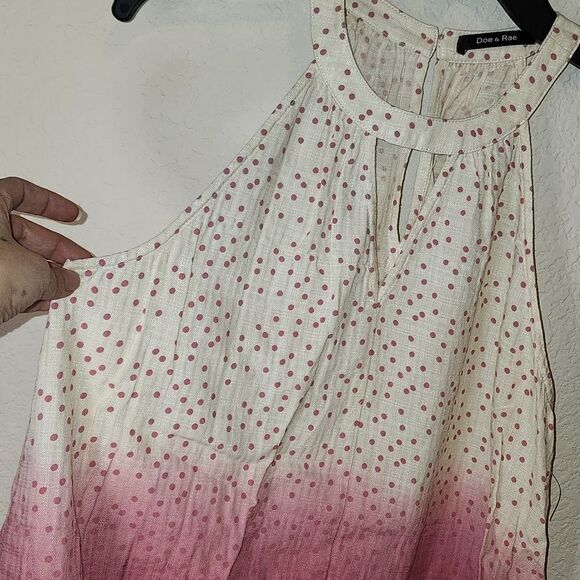 NWOT Ambre Mauve Polkadot top - Picture 2 of 4